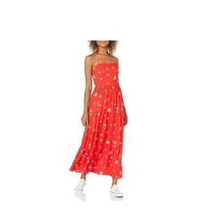 Floral Red Maxi Dress
